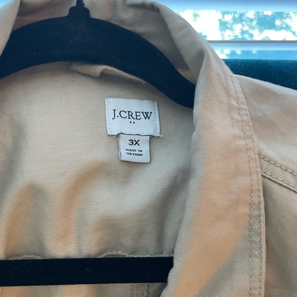 J.Crew women’s snap front khaki twill jacket 3x. Would fit a 2x-3x! - Picture 3 of 7